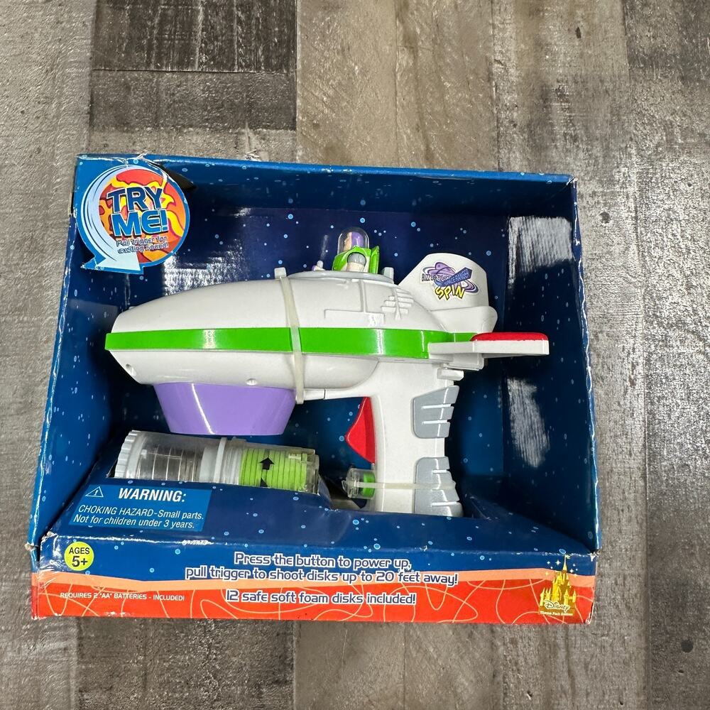Rare Buzz Lightyears Space Ranger Spin Spaceship Rocket Disc Shooter Disney Park